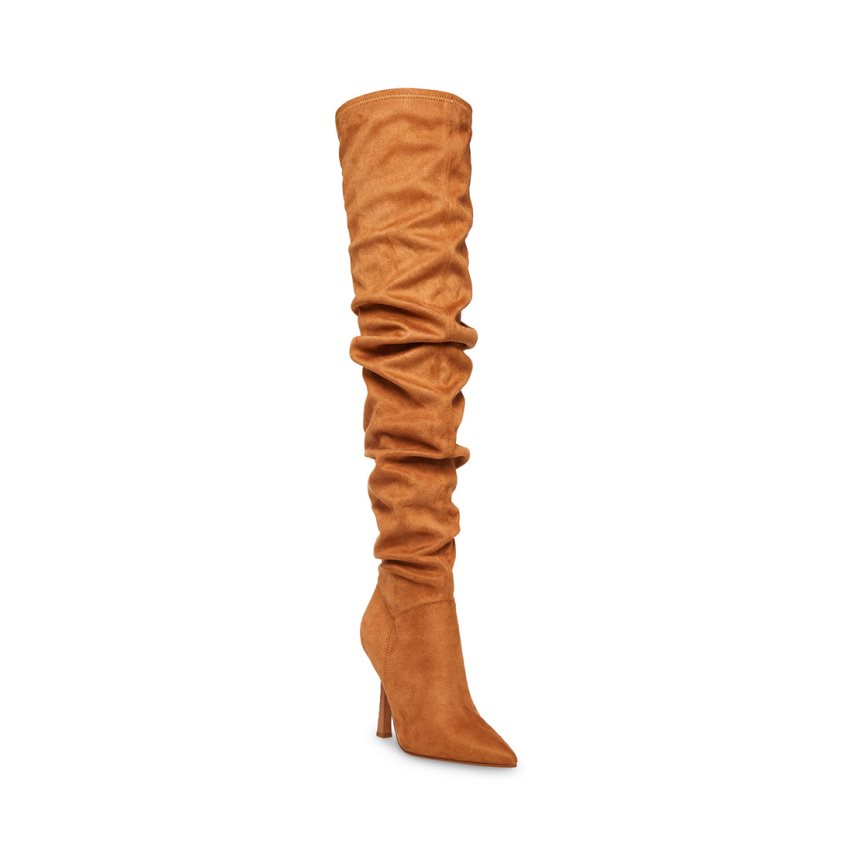 Brown Steve Madden Cynthia Women's Knee-high Boots | 12AHUO8523