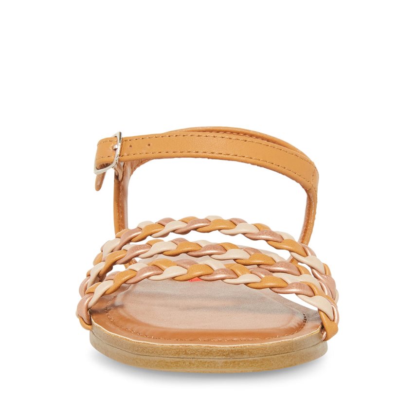 Brown Steve Madden Jgeorjia Kids' Flat Sandals | VBZSG3541