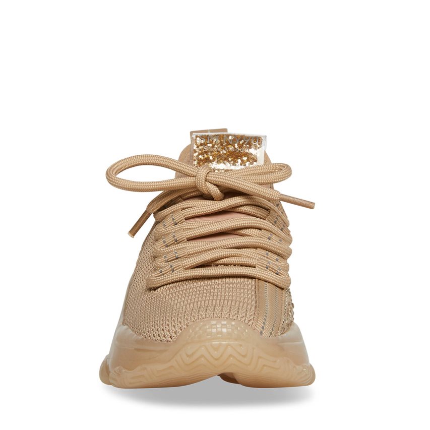 Brown Steve Madden Jmaxima Kids' Sneakers | VZ12KM7209