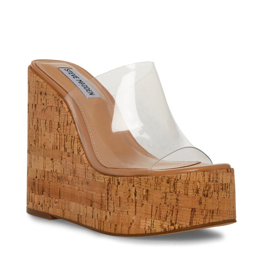 Brown Steve Madden Joanne Women's Wedges | JIFOC4720