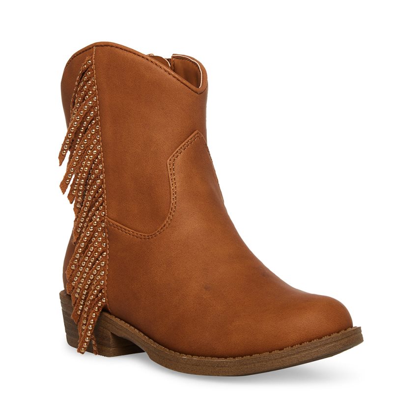 Brown Steve Madden Jwillaa Kids' Ankle Boots | OT12FA4189