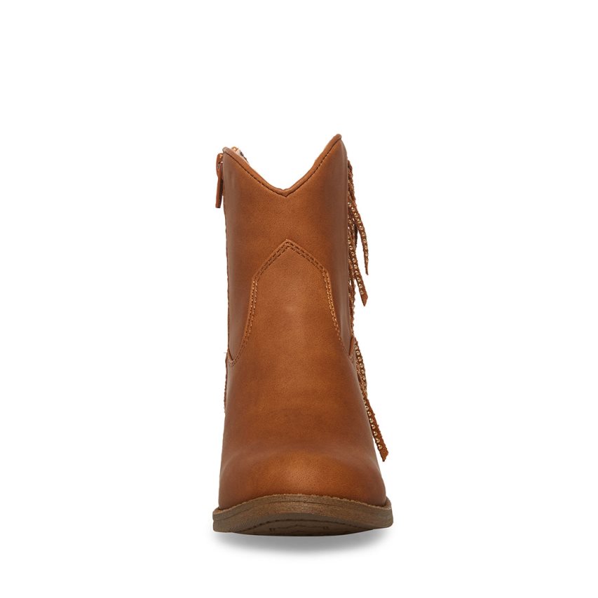 Brown Steve Madden Jwillaa Kids' Ankle Boots | OT12FA4189