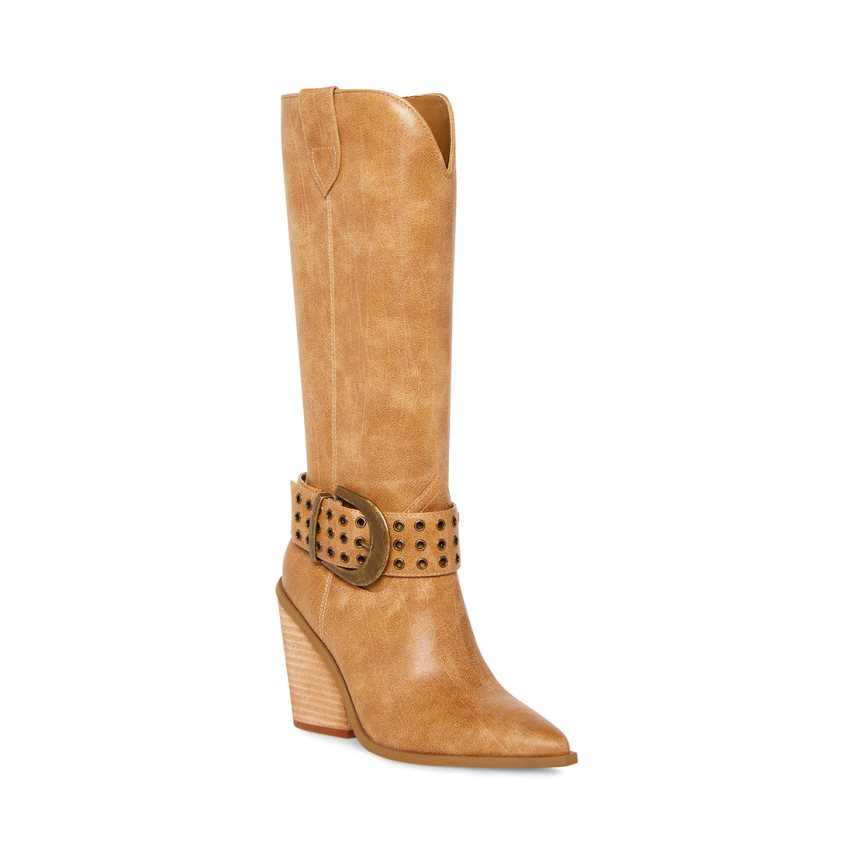 Brown Steve Madden Lennon Women's High Boots | OMLPN0783