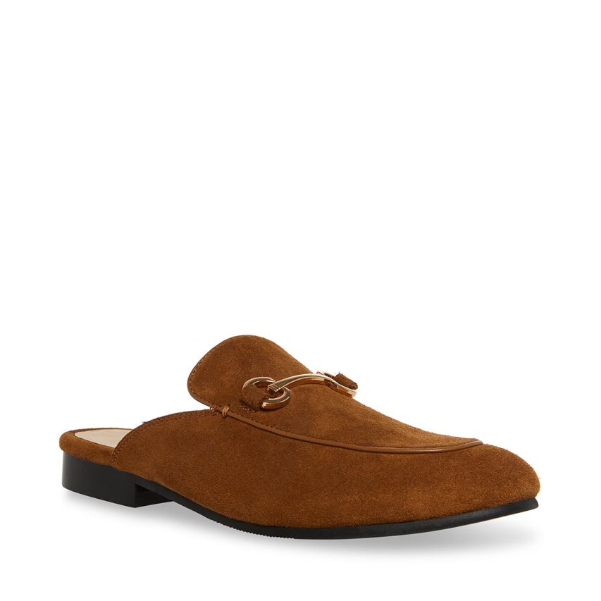 Brown Steve Madden Mateo Suede Men's Mules | MCLVR5279