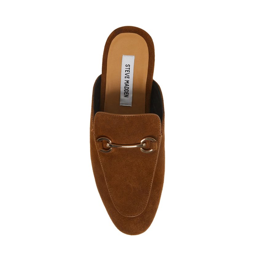 Brown Steve Madden Mateo Suede Men's Mules | MCLVR5279