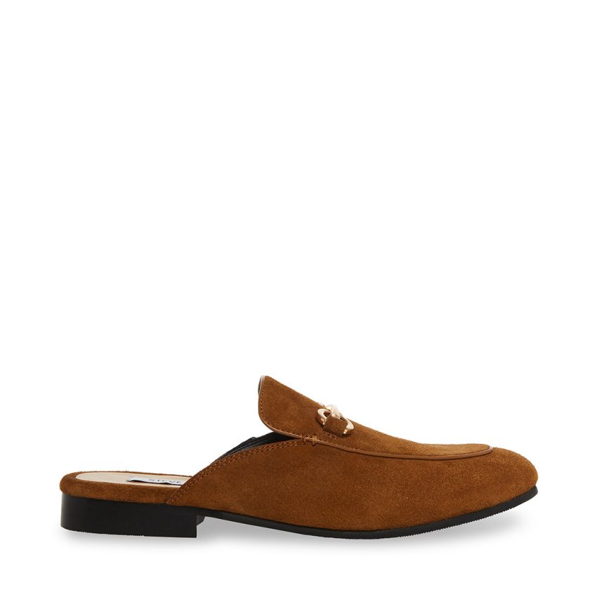 Brown Steve Madden Mateo Suede Men\'s Mules | MCLVR5279