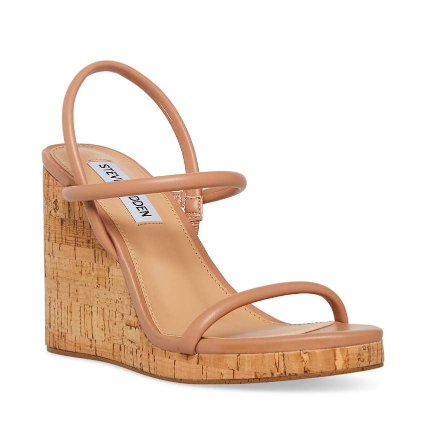 Brown Steve Madden Morgan Women's Wedges | VGTFK4369