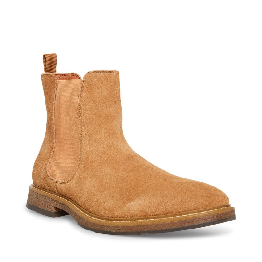 Brown Steve Madden Pedro Suede Men's Chelsea Boots | JNZET2458