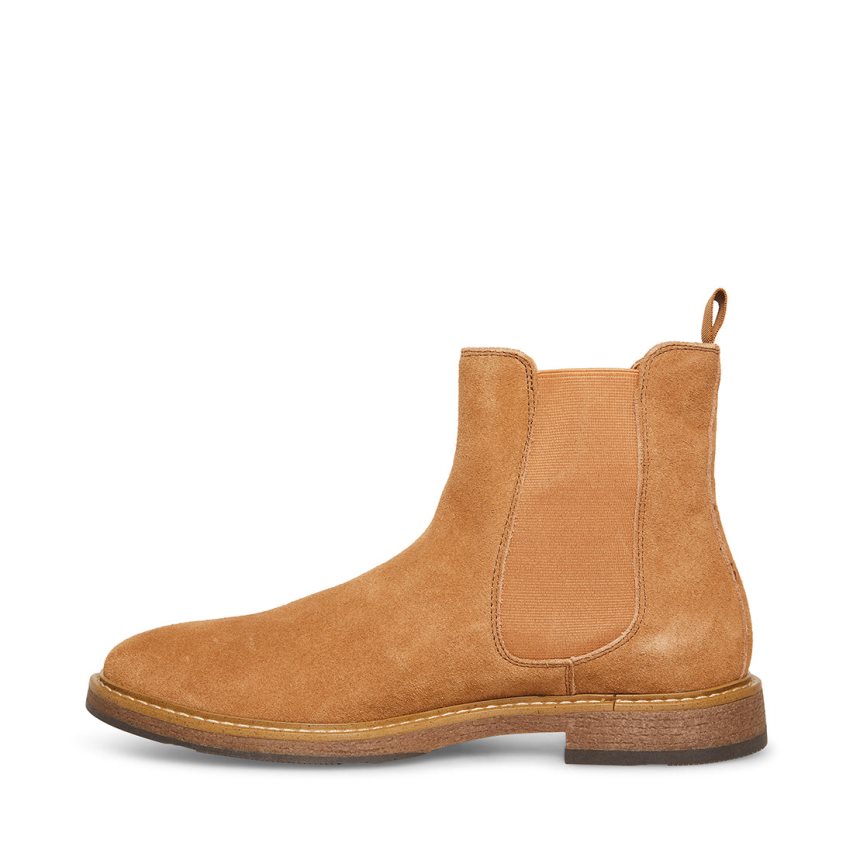 Brown Steve Madden Pedro Suede Men's Chelsea Boots | JNZET2458