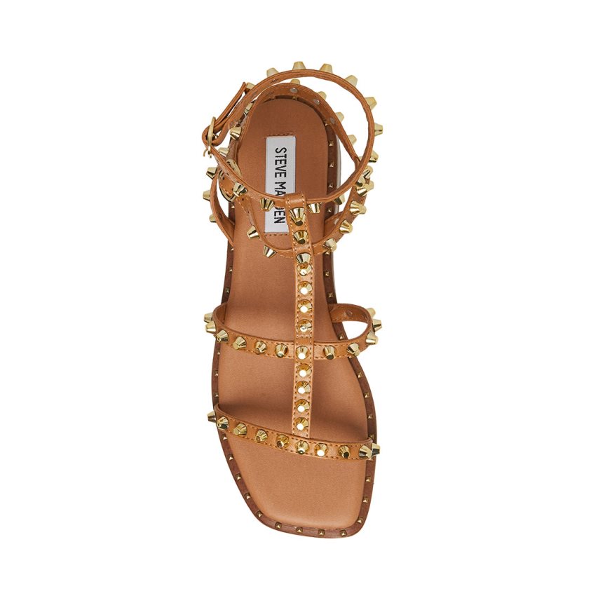 Brown Steve Madden Sunnie Women's Flat Sandals | CIPOR2456