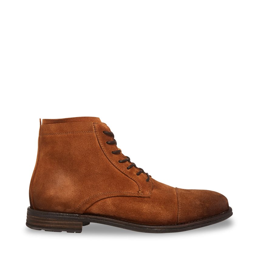 Brown Steve Madden Wells Suede Men\'s Ankle Boots | H12YLU3641