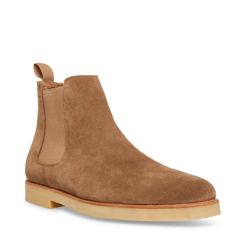 Brown Steve Madden Wilshire-s Suede Men's Chelsea Boots | EKZPY1327