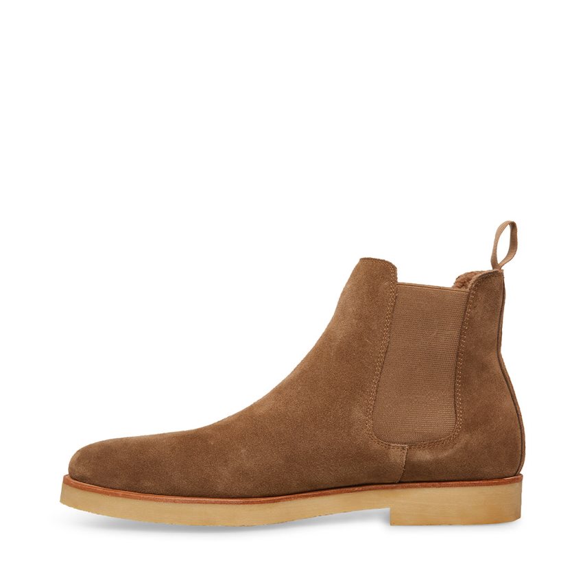 Brown Steve Madden Wilshire-s Suede Men's Chelsea Boots | EKZPY1327