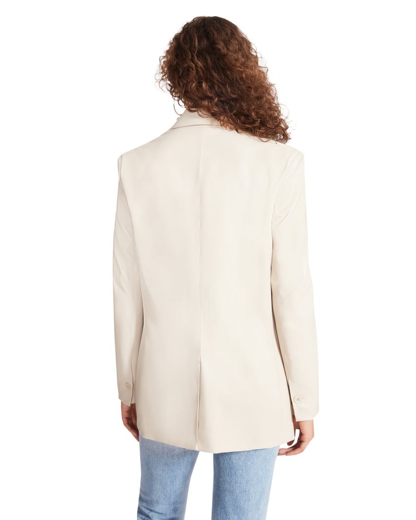 Cream Steve Madden Audrey Women's Blazers | UESKW0324