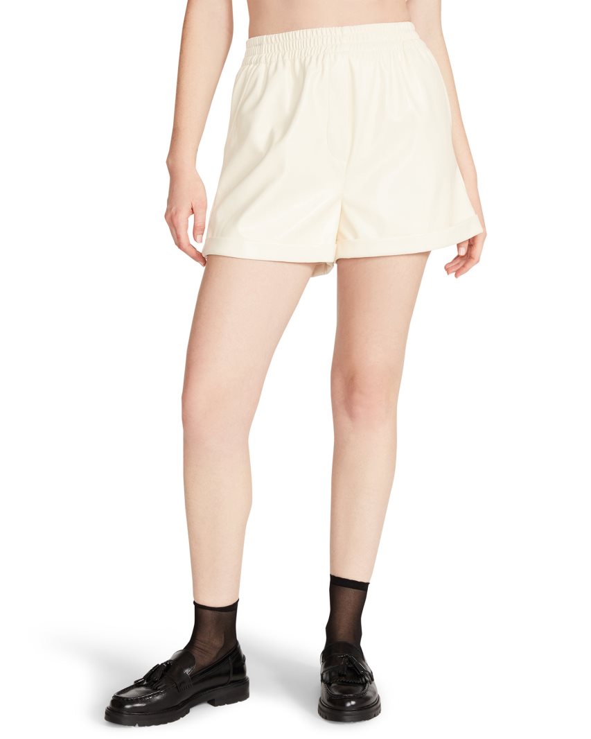 Cream Steve Madden Fonda Vanilla Women's Shorts | PDKZI3168