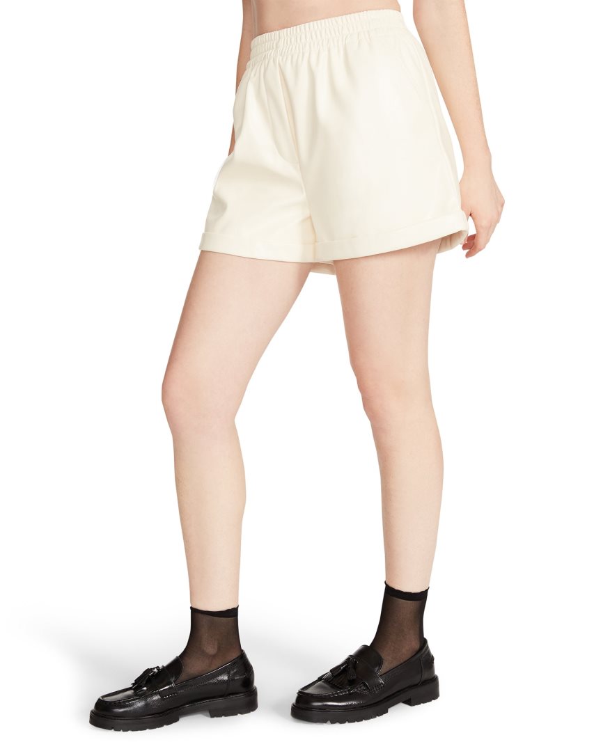 Cream Steve Madden Fonda Vanilla Women's Shorts | PDKZI3168