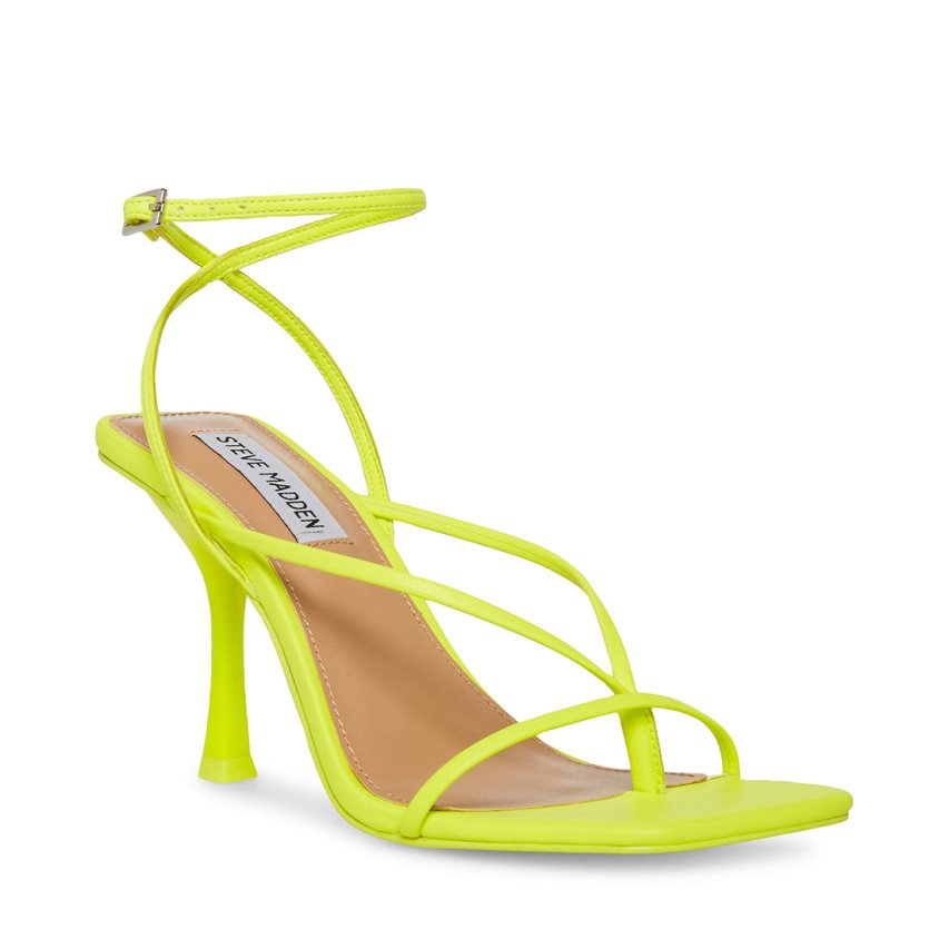 Green Steve Madden Annie Women's Heels Sandals | FYUTE8915