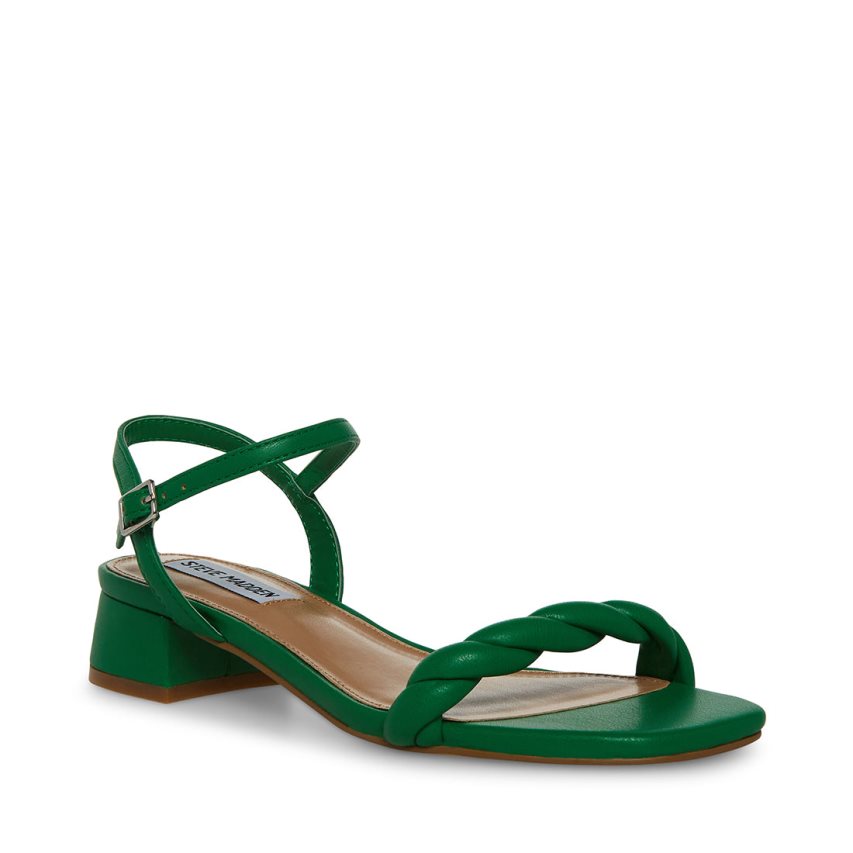 Green Steve Madden Magnetic Women's Heels Sandals | LBWXE0891