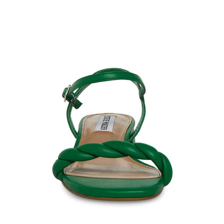 Green Steve Madden Magnetic Women's Heels Sandals | LBWXE0891