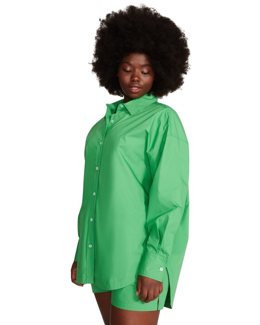 Green Steve Madden Poppy Top Women's Shirts | WMPYZ6035