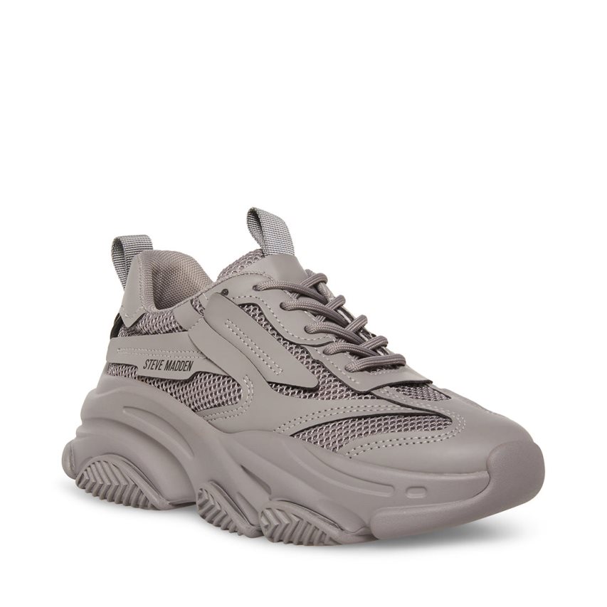 Grey Steve Madden Possession Women's Sneakers | XEKCH3957