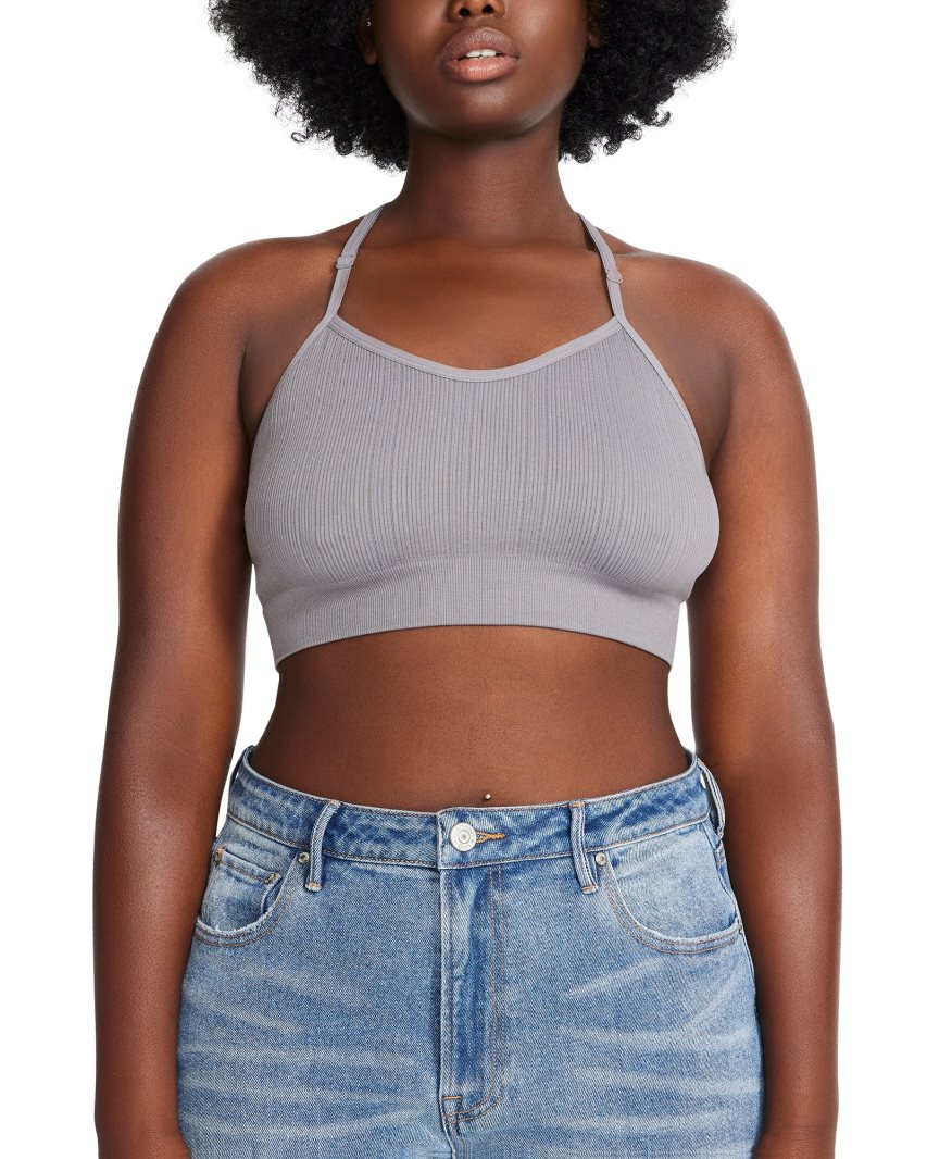 Grey Steve Madden The Ella Mesh + Women's Bras | OTEKR8063