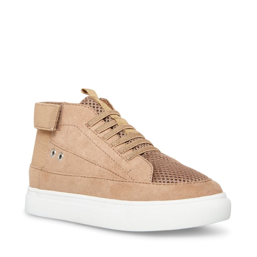 Khaki Steve Madden Achangee Kids' Sneakers | NMVEH5412