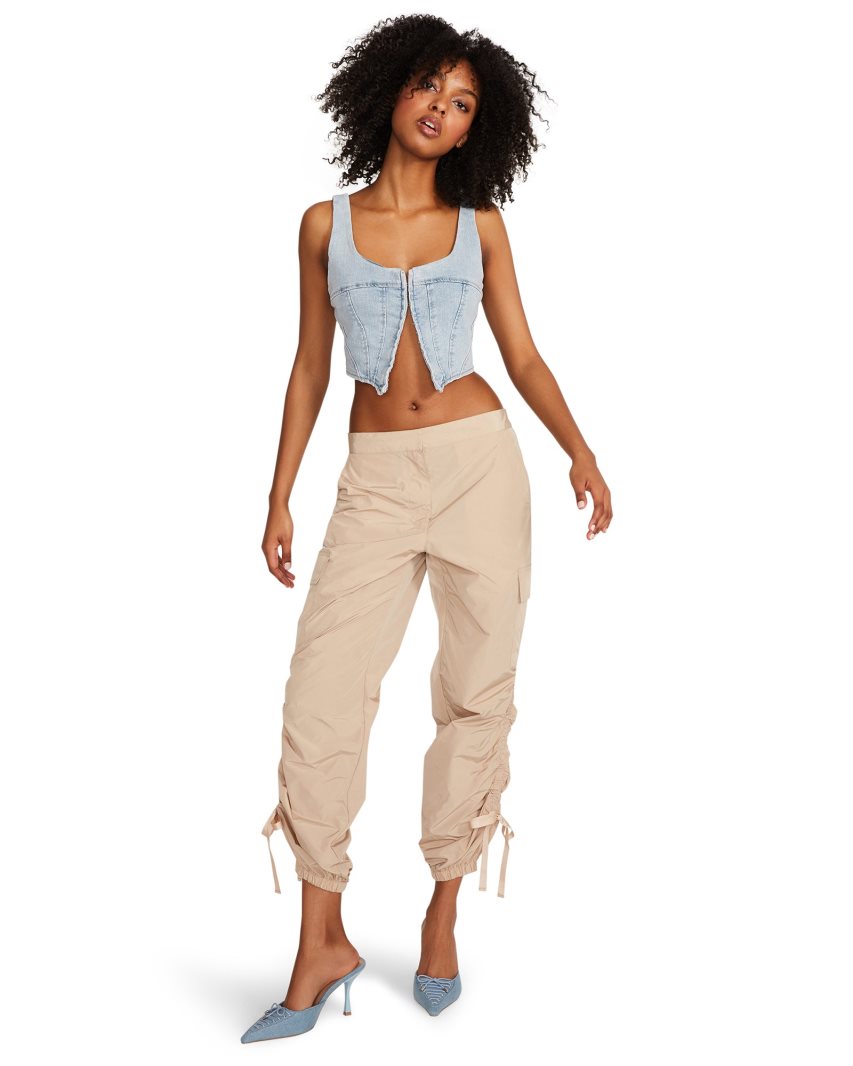 Khaki Steve Madden Hally Women's Pants | ZRBMT5896