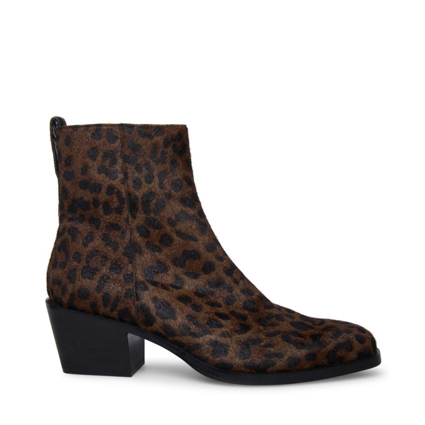 Leopard Steve Madden Richie Men\'s Ankle Boots | ZSBYF9610