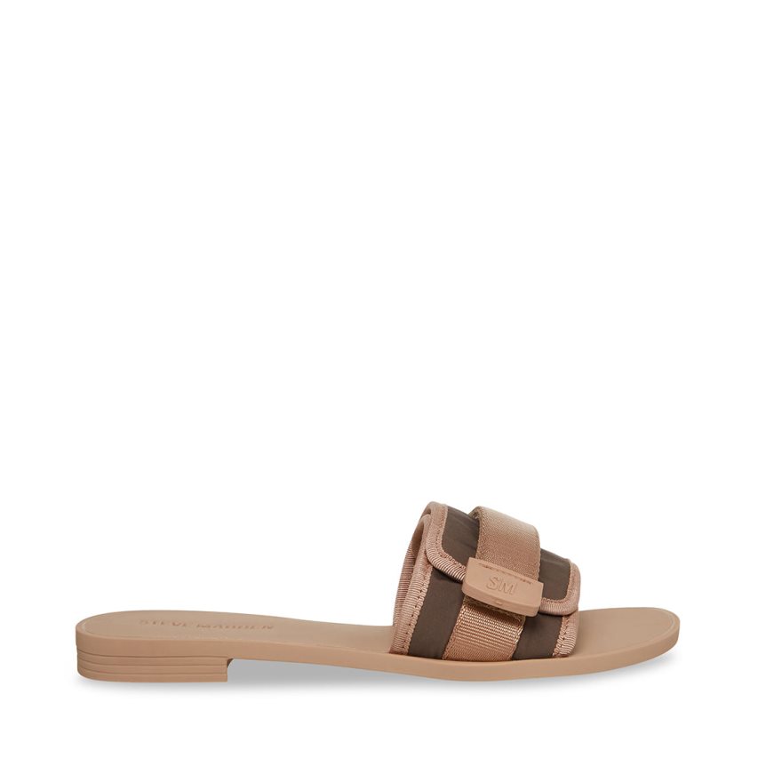 Light Brown Steve Madden Janelle Women's Slides | SEMHF7265