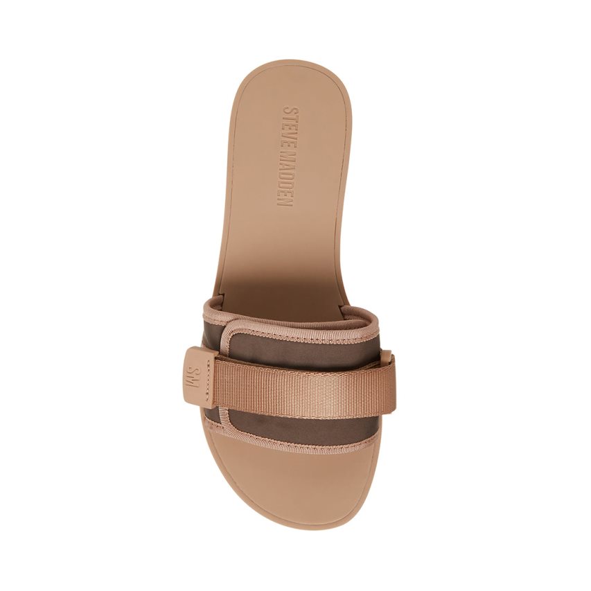 Light Brown Steve Madden Janelle Women's Slides | SEMHF7265