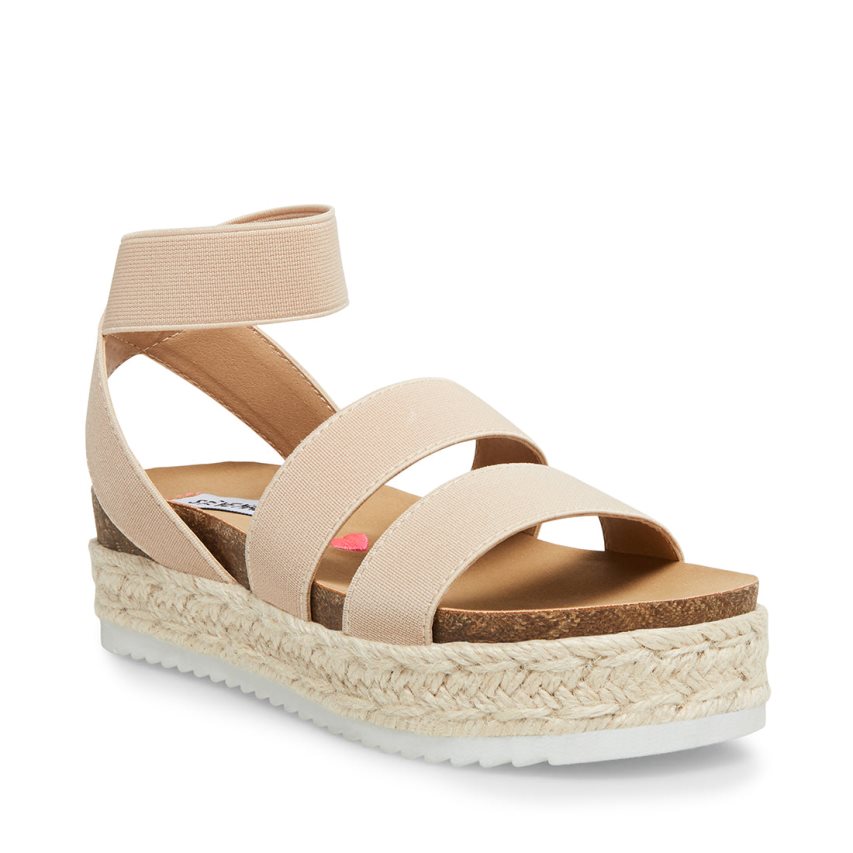 Light Brown Steve Madden Jkimmie Kids' Platform Sandals | IXLVA2478