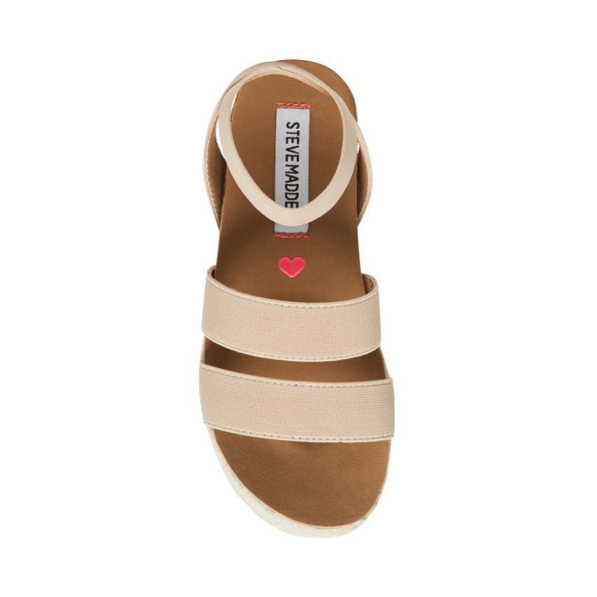 Light Brown Steve Madden Jkimmie Kids' Platform Sandals | IXLVA2478