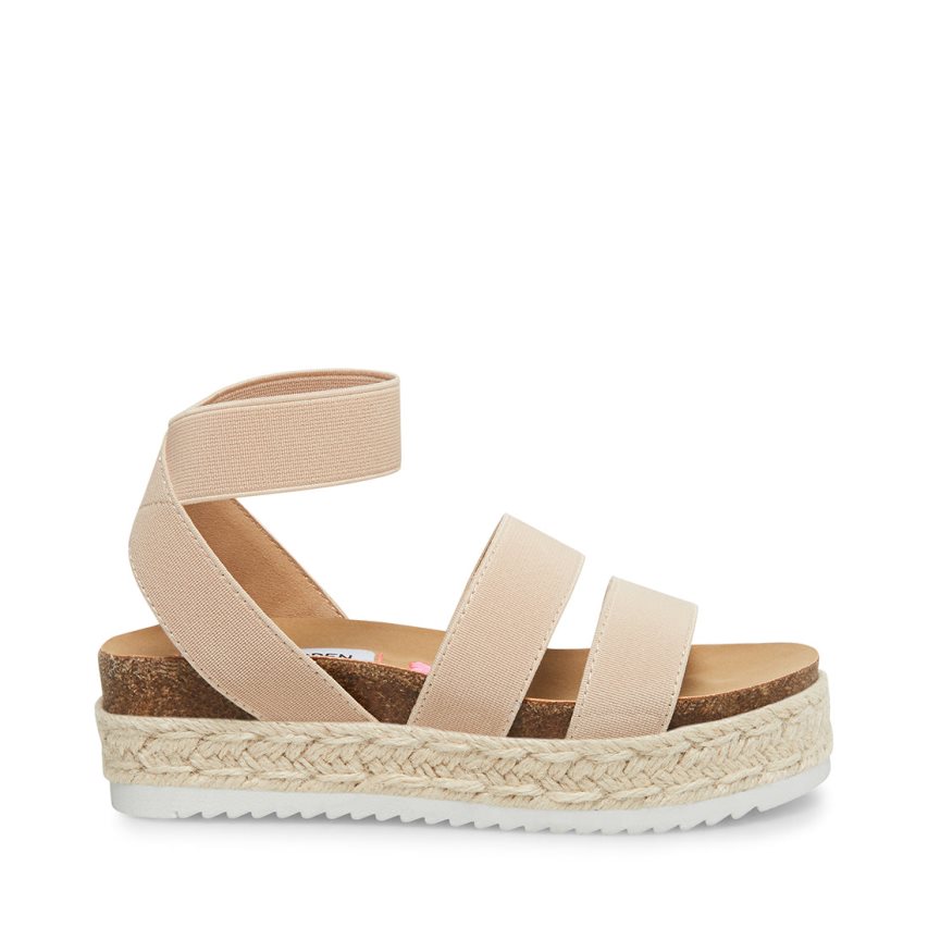 Light Brown Steve Madden Jkimmie Kids\' Platform Sandals | IXLVA2478