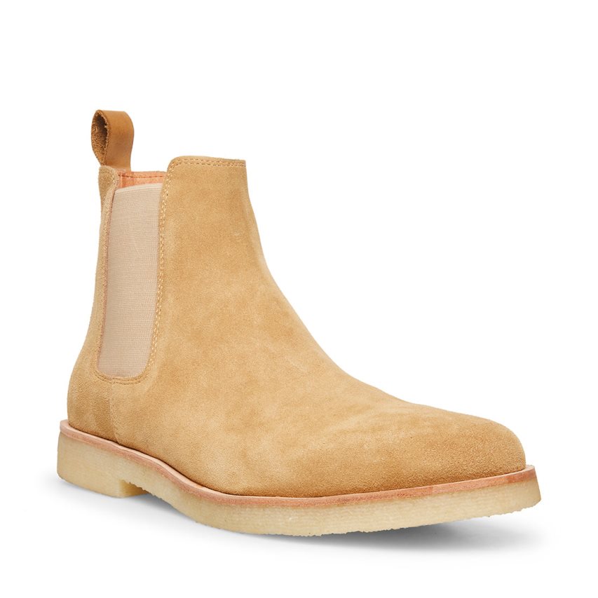 Light Brown Steve Madden Wilshire Suede Men's Chelsea Boots | AUDKG4160