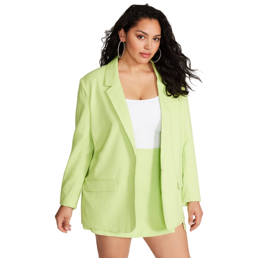 Light Green Steve Madden Kaira Women\'s Blazers | ZGJ12N5298