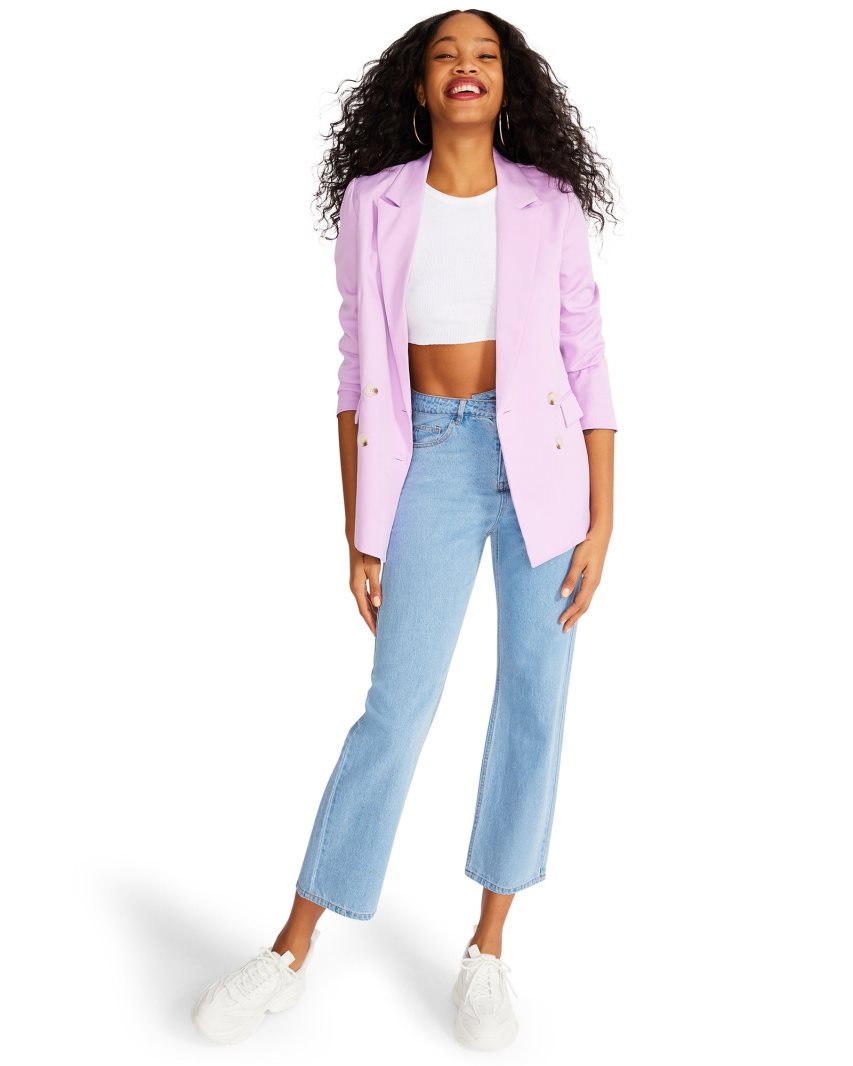 Light Purple Steve Madden Boyfriend Women's Blazers | J12WPZ9150