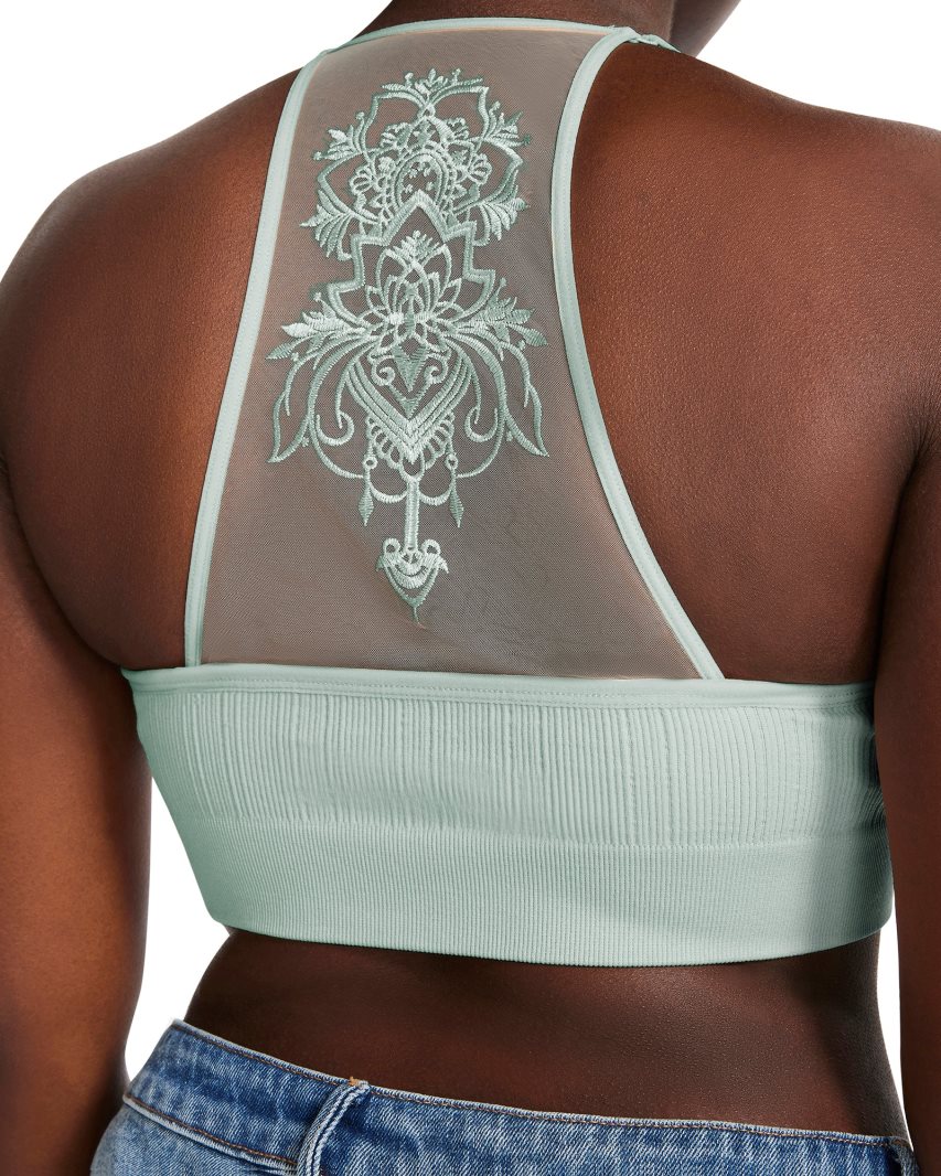 Mint Steve Madden The Ella Mesh + Women's Bras | WHTFI1420