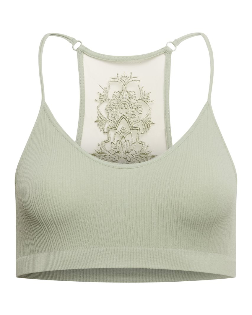 Mint Steve Madden The Ella Mesh + Women's Bras | WHTFI1420