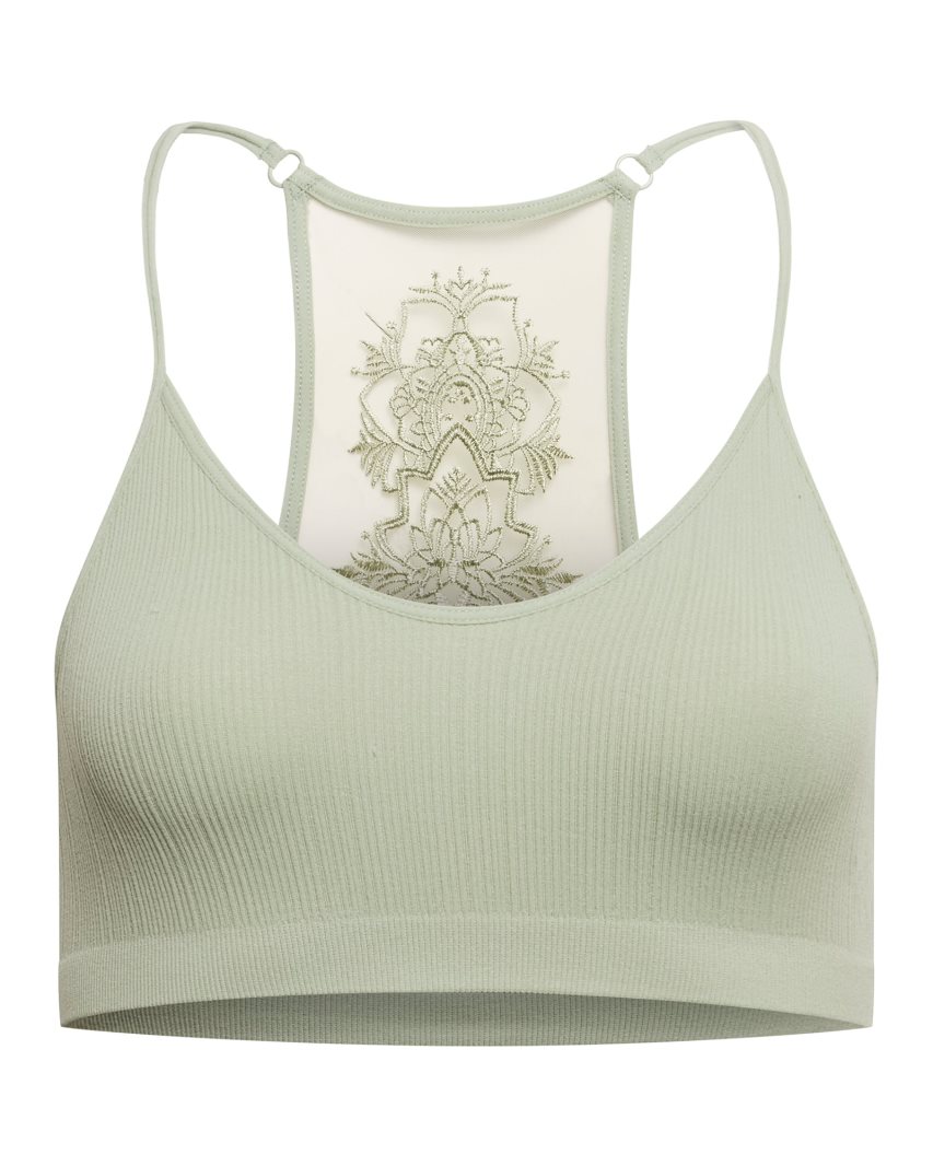 Mint Steve Madden The Ella Mesh Women's Bras | YI12KW2418