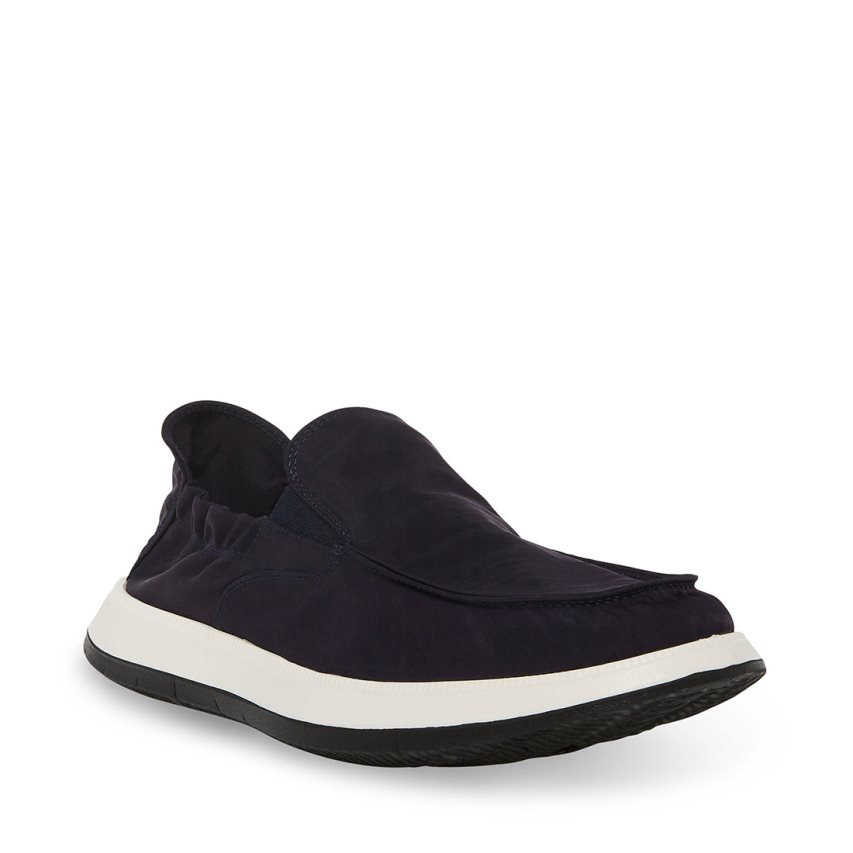 Navy Steve Madden Sonny Men's Loafers | TMJVZ5926