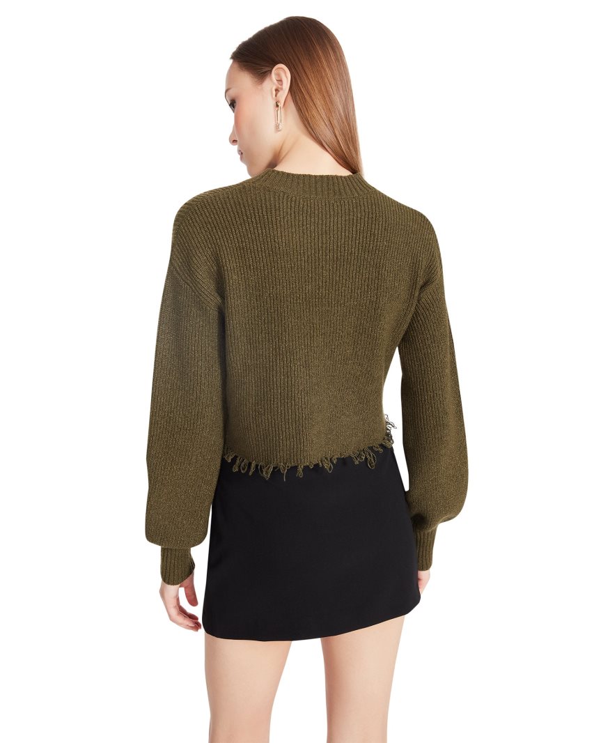 Olive Steve Madden Camille Women's Sweaters | WXRCD1523