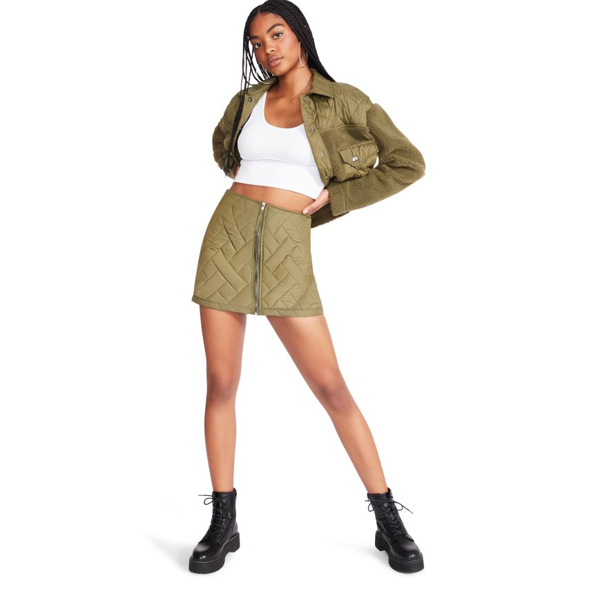 Olive Steve Madden Emerson Women\'s Skirts | IUCVL9564