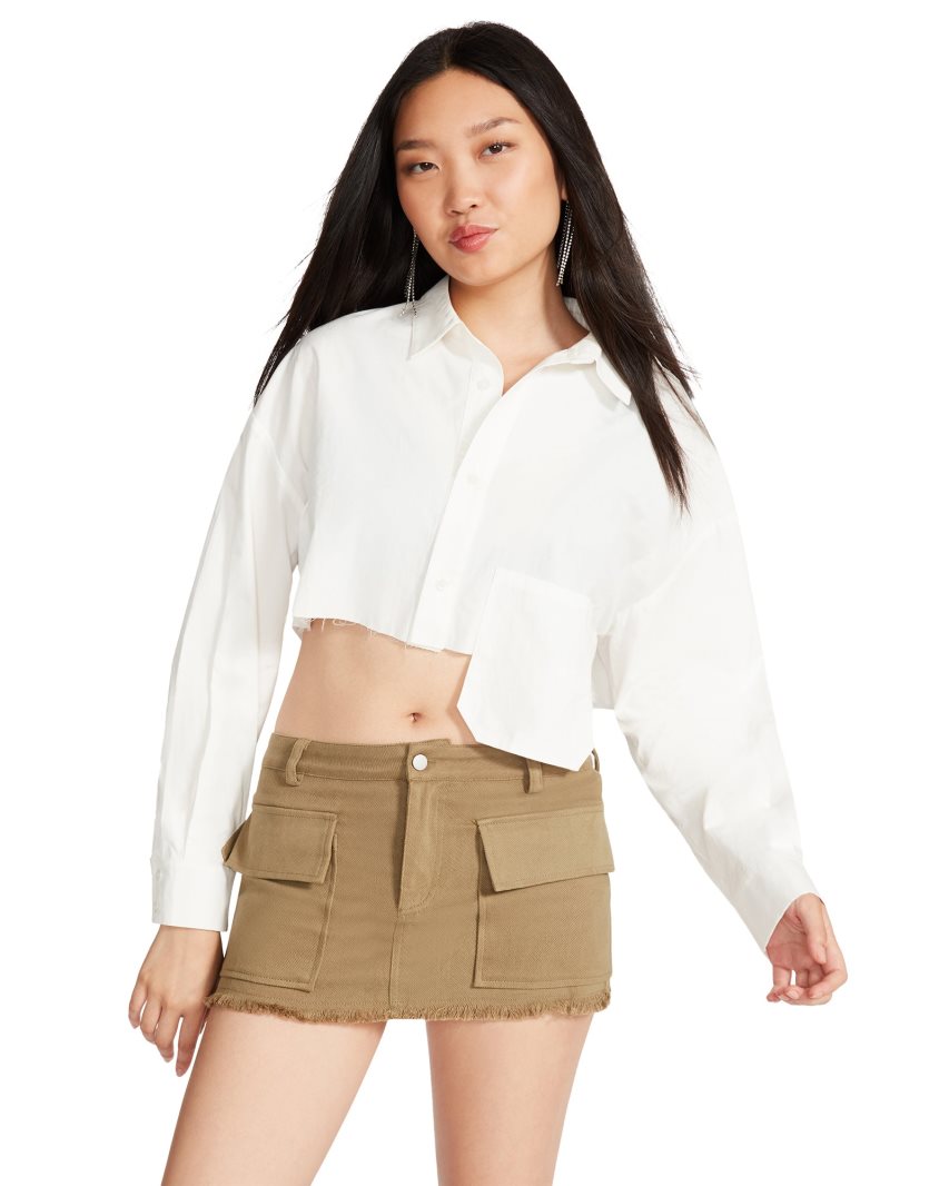 Olive Steve Madden Jordan Women's Skirts | SPAHB2085