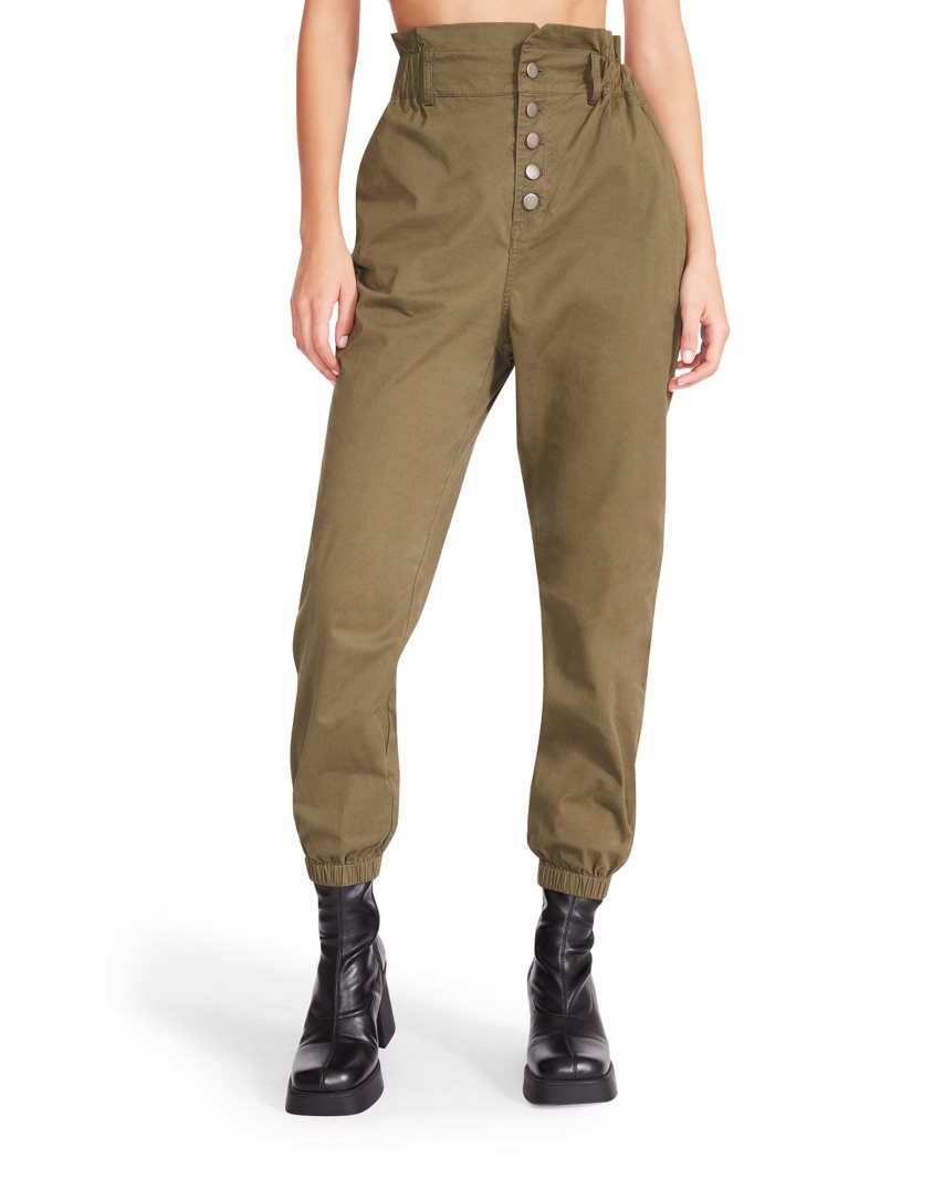 Olive Steve Madden Melanie Women's Pants | Y12IUD1950