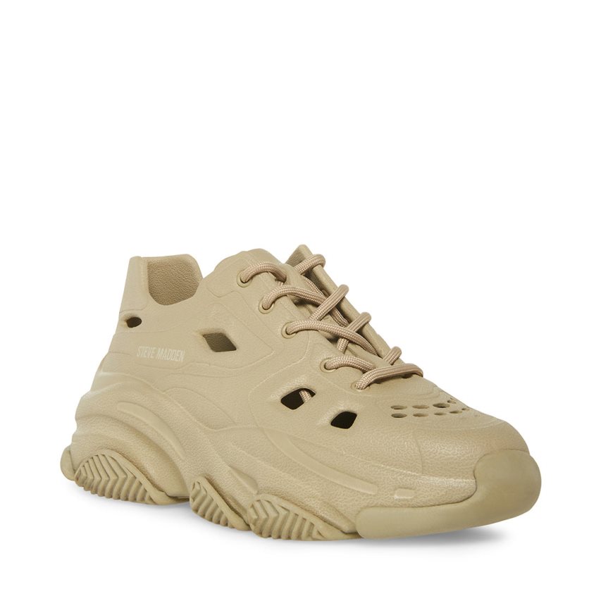 Olive Steve Madden Possessive Women's Sneakers | JBXDN5370