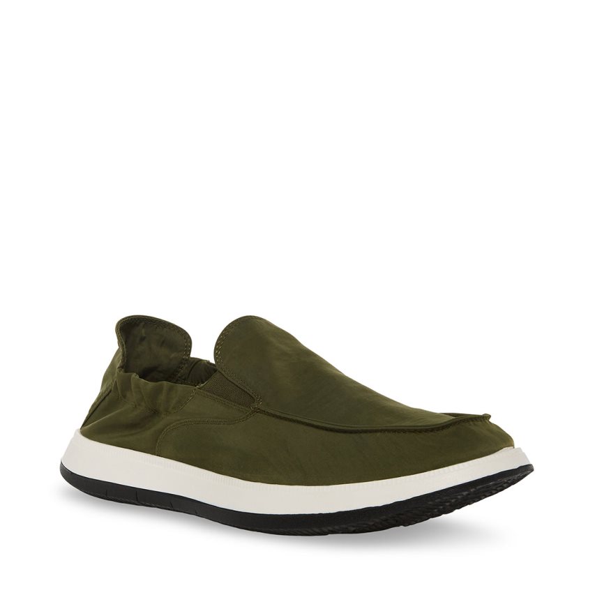 Olive Steve Madden Sonny Men's Loafers | 12UFMR4260