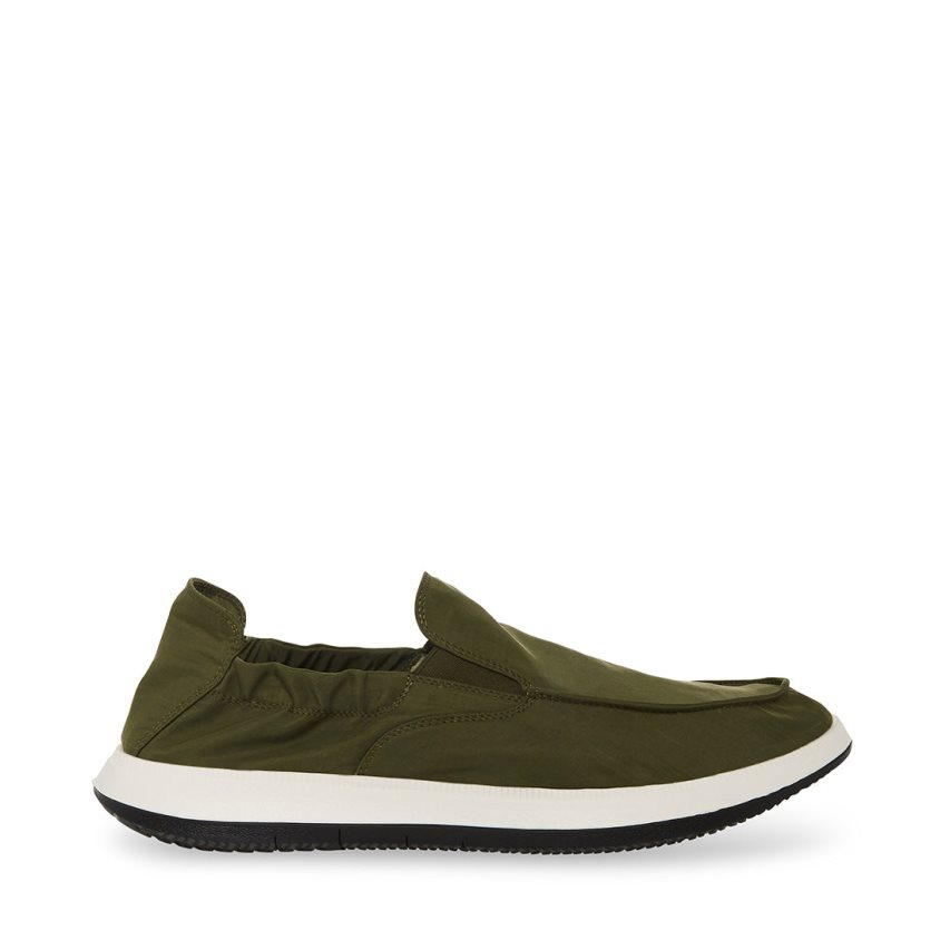 Olive Steve Madden Sonny Men\'s Loafers | 12UFMR4260