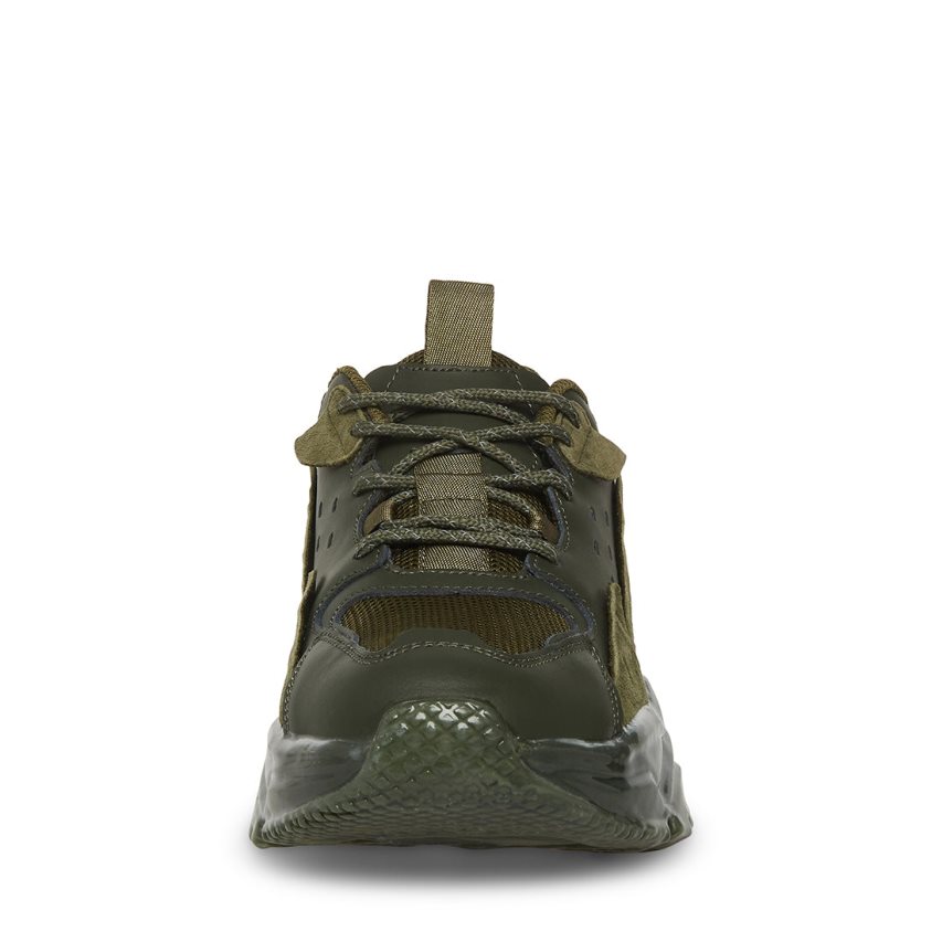 Olive Steve Madden Ward Men's Sneakers | LRVHO4731