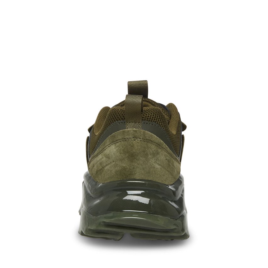 Olive Steve Madden Ward Men's Sneakers | LRVHO4731